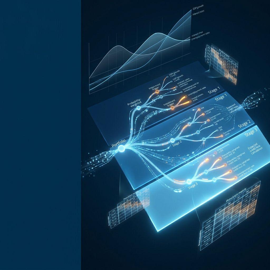 Abstract IFRS 9 expected credit loss matrices with scenario branches