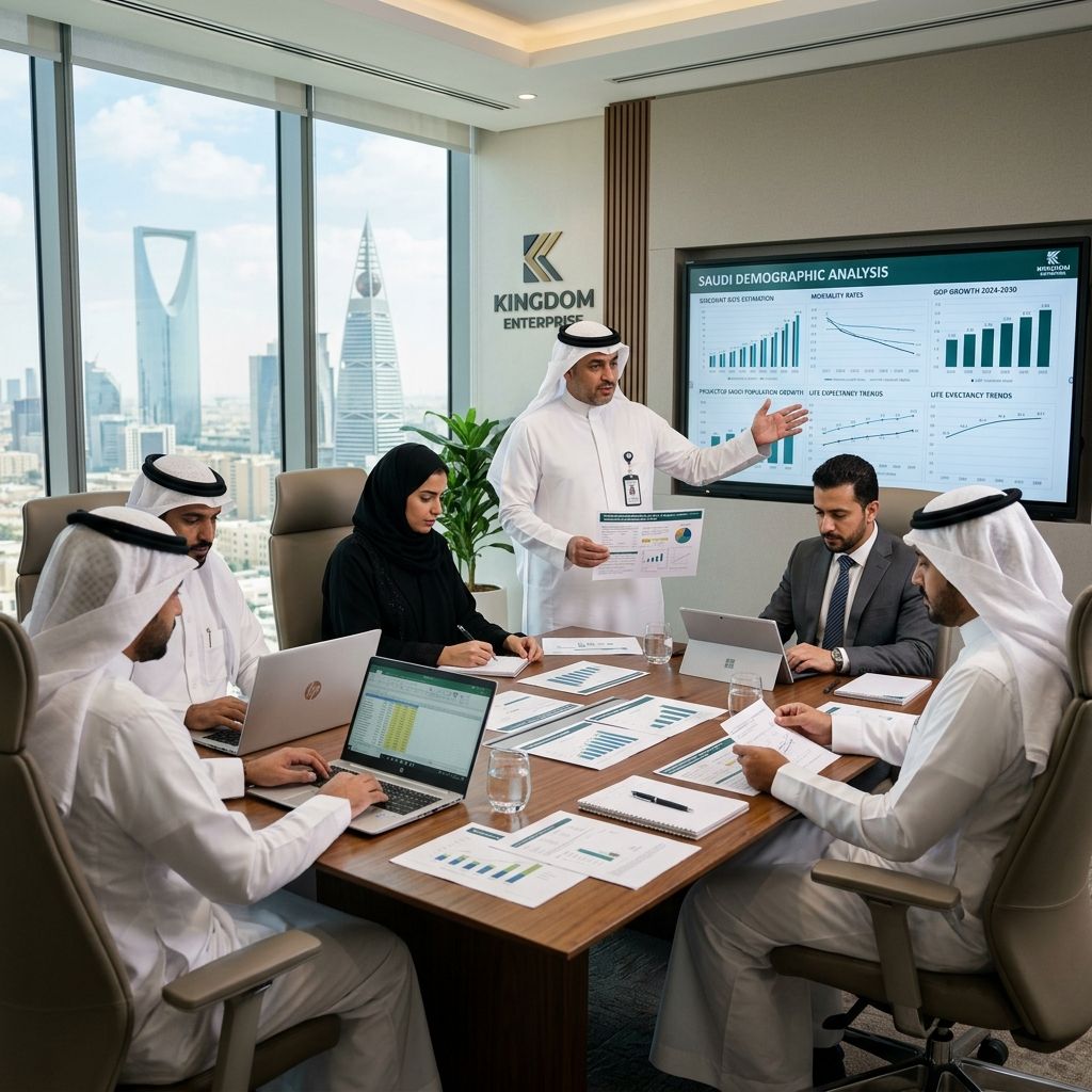 Saudi enterprise accountants estimating demographic discount rates.
