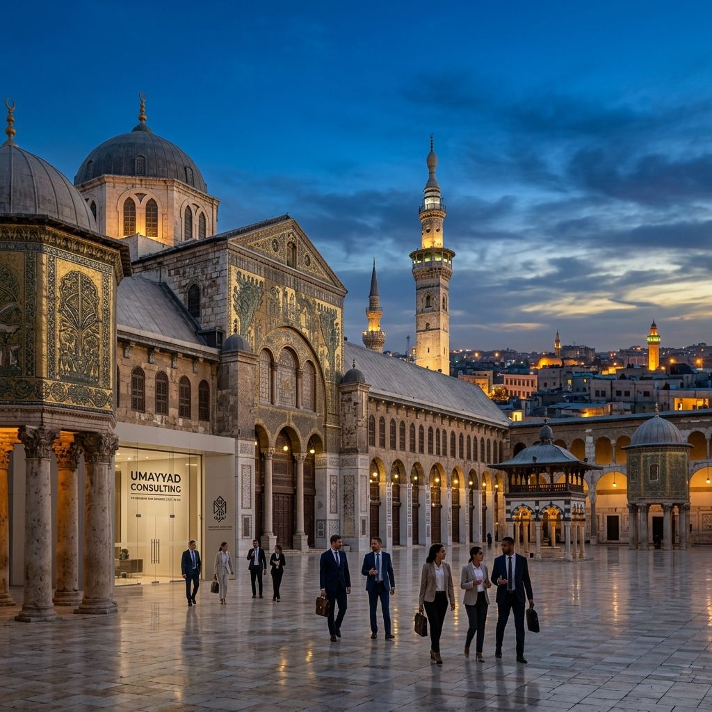 Damascus' historic architecture, representing resilience and risk consulting by Lux Actuaries in Syria.