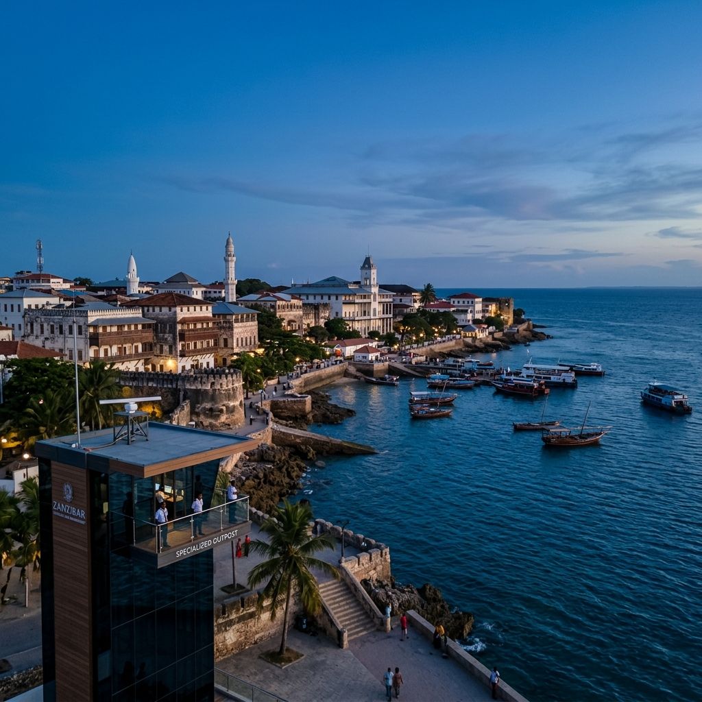 Stone Town in Zanzibar, representing specialized actuarial solutions provided by Lux in the region.