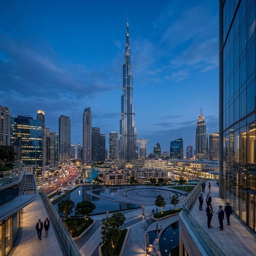 Burj Khalifa in Dubai, representing the headquarters of Lux Actuaries consulting in the UAE.