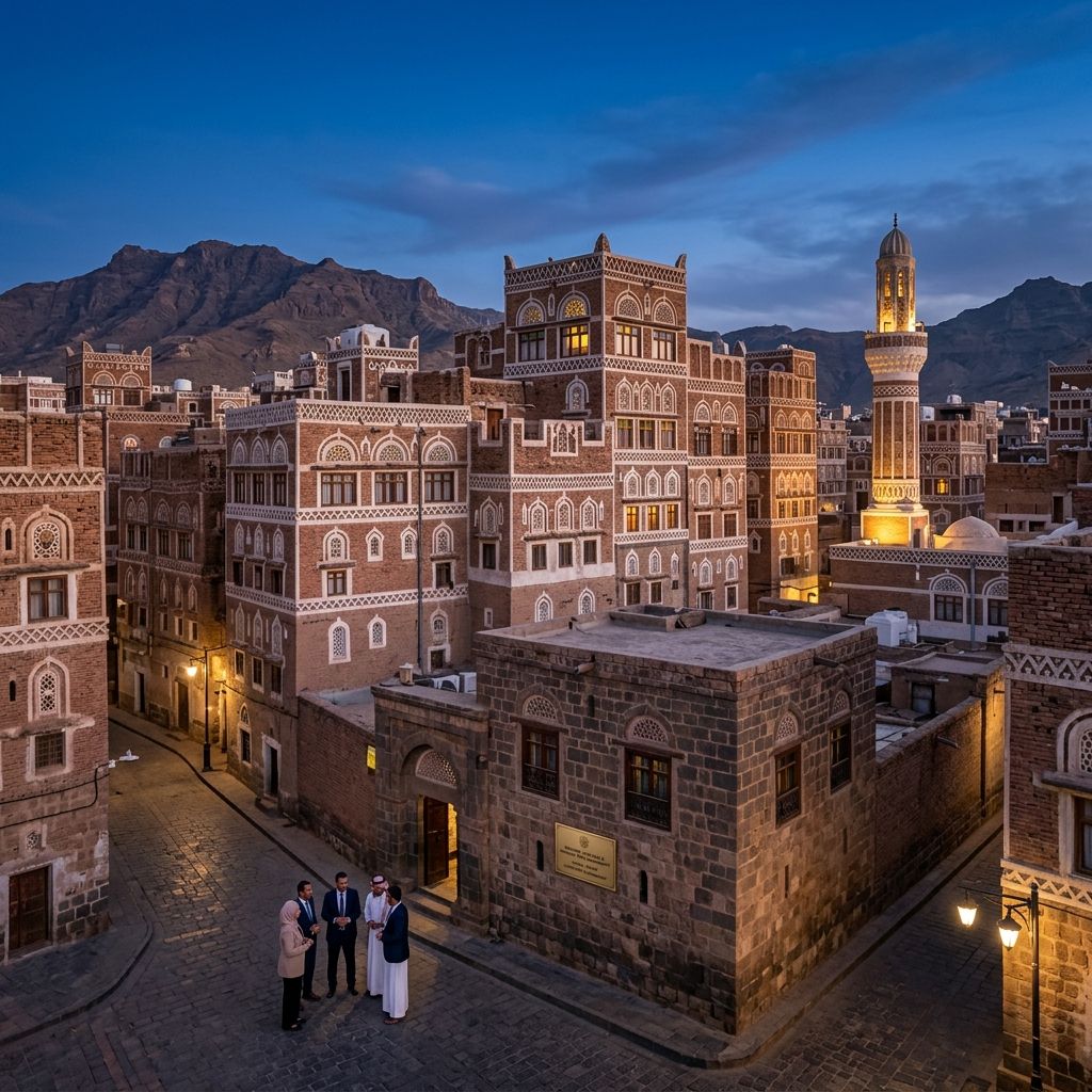 The unique architecture of Sana'a, Yemen, representing Lux Actuaries' broad regional coverage.