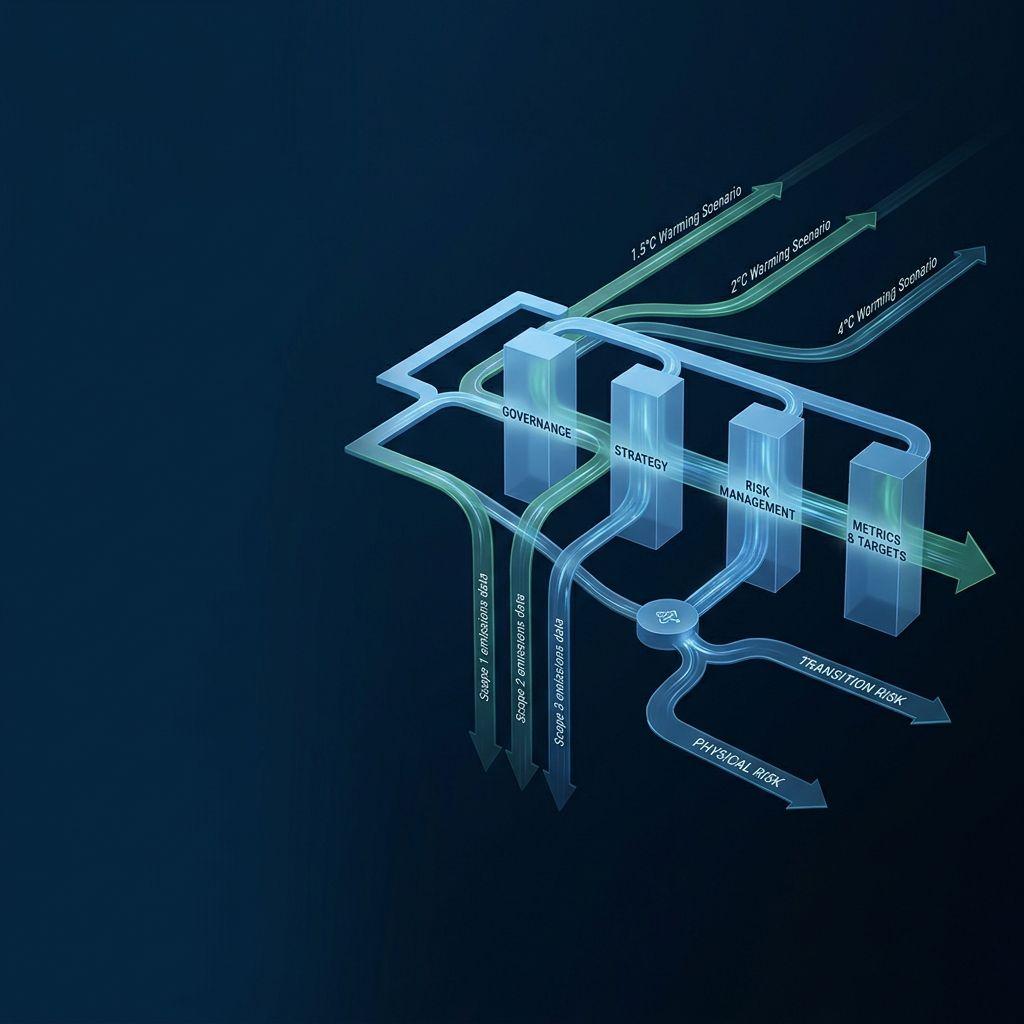 Abstract IFRS S1/S2 sustainability disclosure framework with climate scenarios