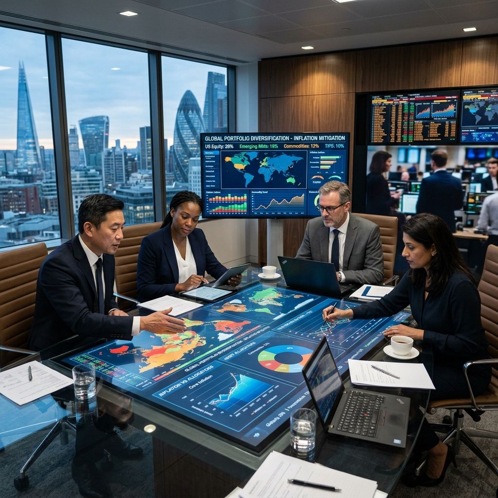 Investment chiefs managing global portfolio diversification to mitigate inflation jitters.