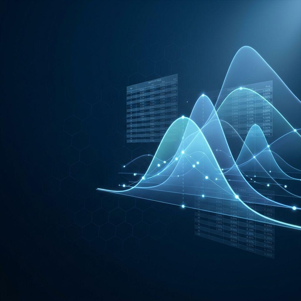 Abstract probability curves and mortality tables in three-dimensional blue space