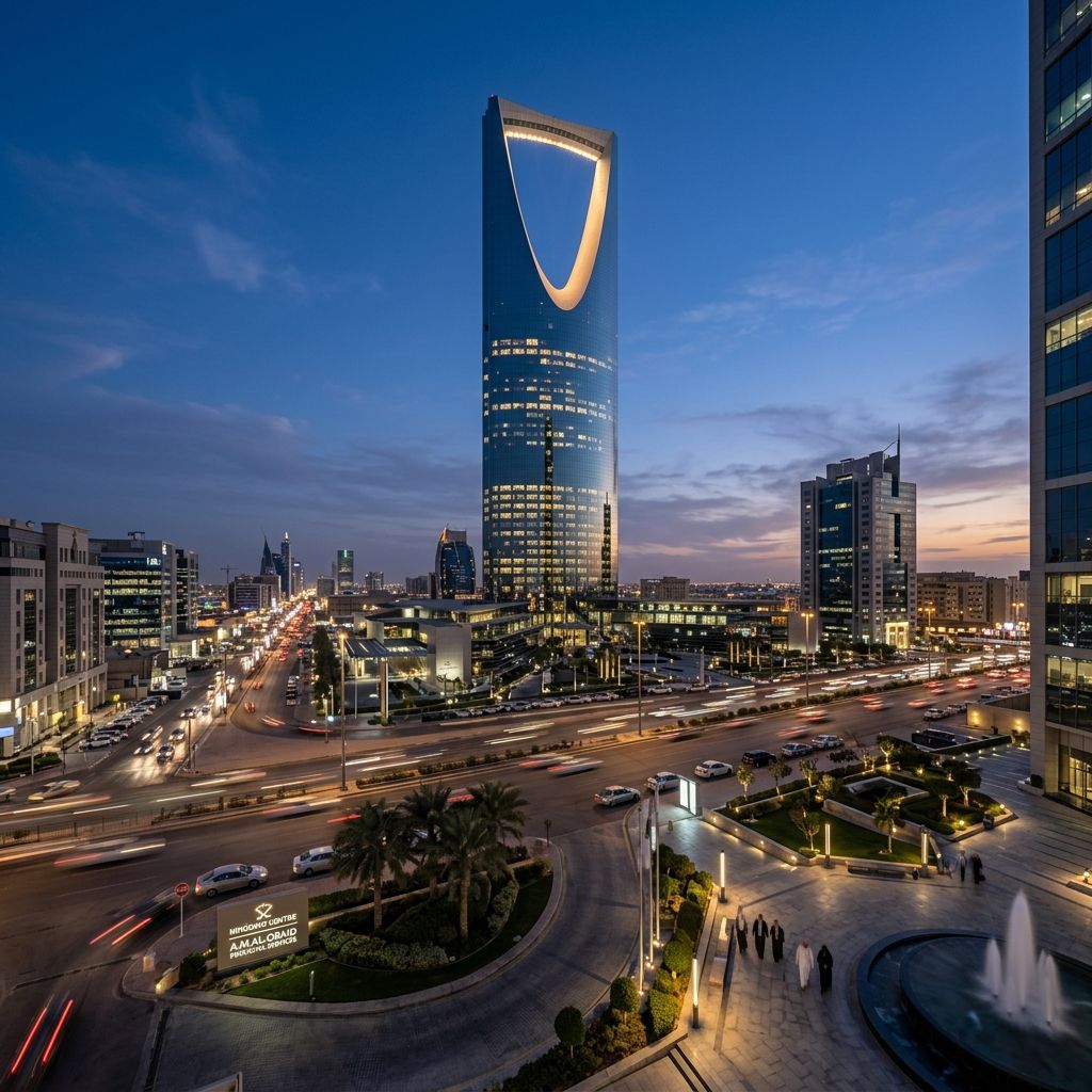 Kingdom Centre in Riyadh, representing Lux Actuaries' leading presence in Saudi Arabia.
