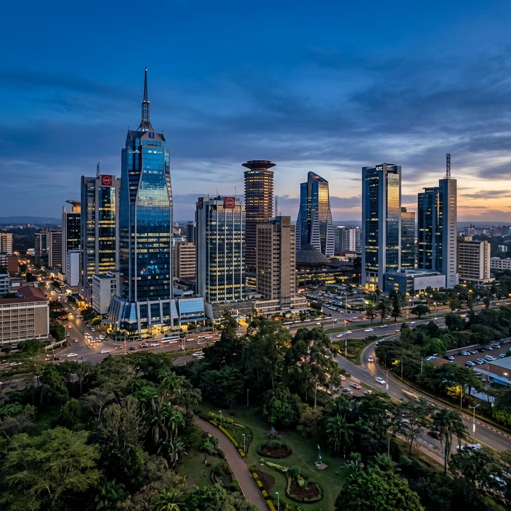 Nairobi skyline representing Lux Actuaries' growing presence in the Kenyan insurance market.